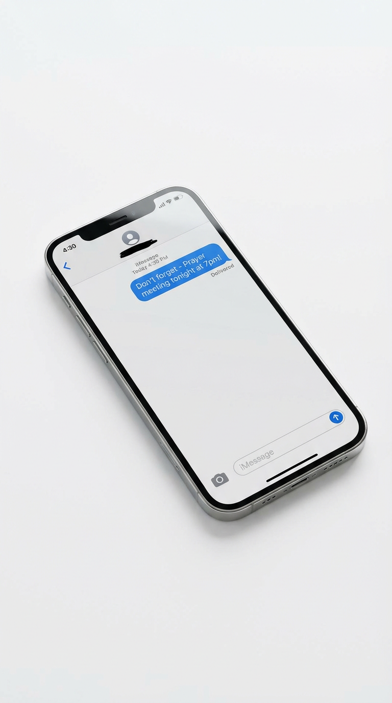 iPhone showing iMessage